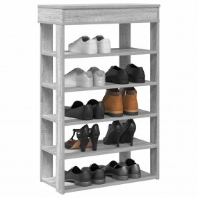 Shoe Rack Grey Sonoma Engineered Wood Compact Storage S...