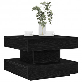 Coffee Table Black Engineered wood Small Rotatable Coff...