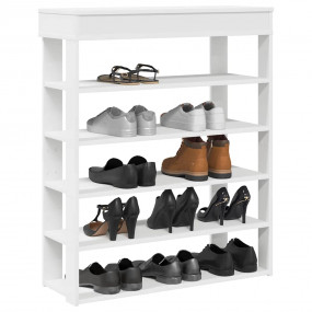 Shoe Rack White Engineered wood Compact Shoe Rack Recta...