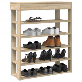Shoe Rack Sonoma Oak Engineered Wood Slim Shoe Rack Rec...