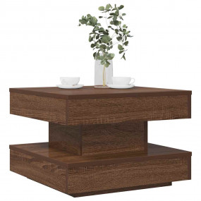 Coffee Table Brown oak Engineered wood 19.7 x 19.7 x 13...