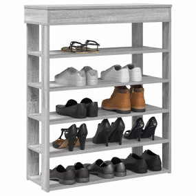 Shoe Rack Grey Sonoma Engineered wood 31.5x11.8x38.6 in...