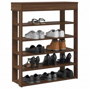 Shoe Rack Brown Oak Engineered Wood Compact Shoe Rack