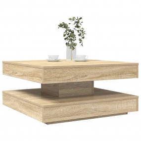 Coffee Table Sonoma oak Engineered wood 27.6 in x 27.6 ...