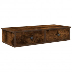 Wall Shelf Smoked Oak Engineered Wood 31.5 x 12.2 x 6.7...