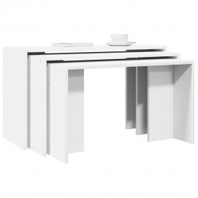 Nesting Table White Engineered wood Small to large nest...
