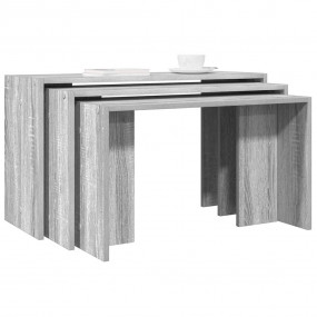 Nesting Table Gray Sonoma Engineered wood Small, Medium...