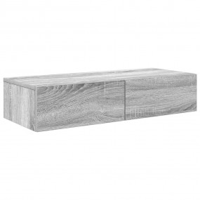 Wall Shelf Grey sonoma Engineered wood Medium Wall Shel...