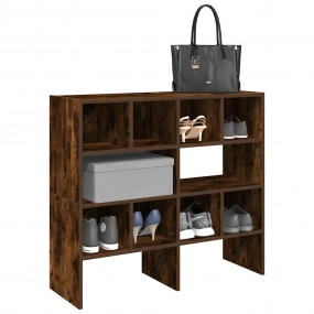 Shoe Rack Set of 2 Smoked Oak Engineered wood 35.2x11.8...