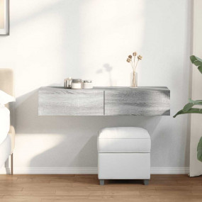 Wall Shelf Grey sonoma Engineered wood 39.4x14.2x7.5 in