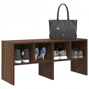 Shoe Rack Brown Oak Engineered wood Stackable Shoe Rack