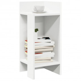 Side Table White Engineered wood 10.0 x 10.6 x 23.6 in ...
