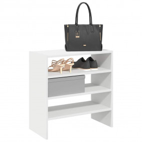 Shoe Rack Set of 2 White Engineered wood 22.4 x 23.6 x ...