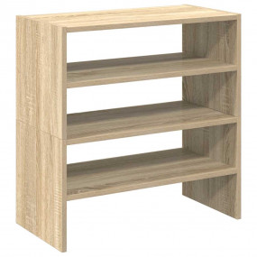 Shoe Rack Set of 2 Sonoma Oak Engineered Wood Medium St...