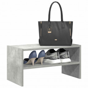 Shoe Rack Concrete Gray Engineered Wood Stackable Shoe ...