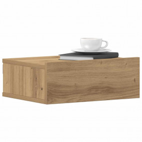 Floating Nightstand Artisan Oak Engineered Wood Compact