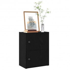 Bookcase Black Oak Engineered wood 15.7x9.4x20.5 in Boo...
