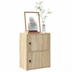 Bookcase Sonoma oak Engineered wood 15.7x9.4x20.5 in Bo...