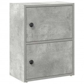 Bookcase Concrete Grey Engineered Wood Small Bookcase