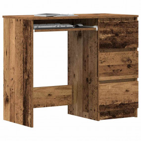 Desk Old Wood Engineered Wood Medium Desk Rectangular M...