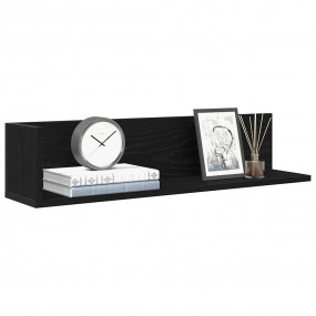 Wall Shelf Black Engineered wood Medium Wall mounting