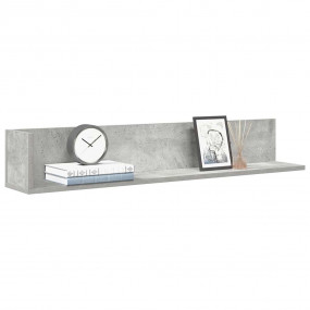 Wall Shelf Concrete grey Engineered wood Large