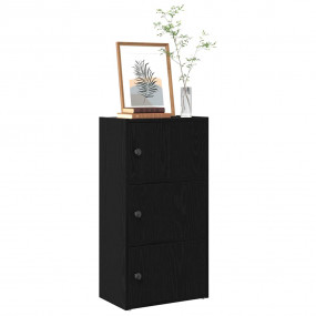 Bookcase Black oak Engineered wood Medium Bookcase Rect...