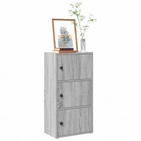 Bookcase Grey sonoma Engineered Wood 15.7x9.4x30.3 in B...