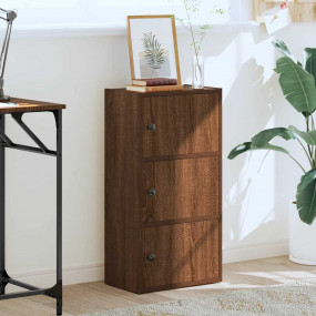 Bookcase Brown Oak Engineered Wood Medium Bookcase Rect...