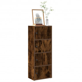 Bookcase Smoked Oak Engineered Wood Medium Modern