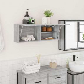 Bathroom Wall Cabinet Grey Sonoma Engineered Wood Mediu...