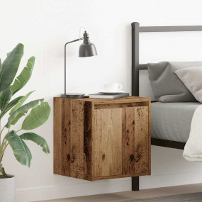 Wall-mounted Bedside Cabinet Old wood Engineered wood M...