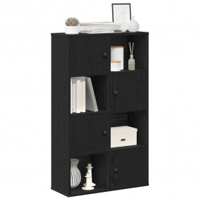 Bookcase Black Oak Engineered Wood Medium Bookcase Rect...