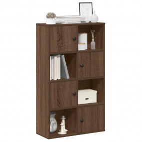 Bookcase Brown Oak Engineered Wood Medium Bookcase Rect...