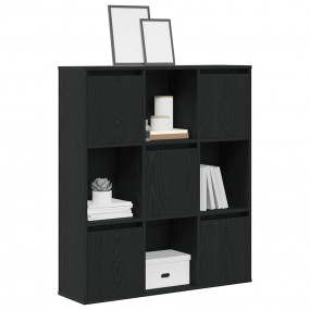 Bookcase Black Oak Engineered Wood Medium Bookcase Rect...