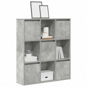 Bookcase Concrete Grey Engineered Wood Medium-sized Boo...