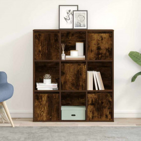 Bookcase Smoked Oak Engineered Wood Medium Reversible B...