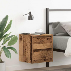 Wall-mounted Bedside Cabinet Old wood Engineered wood