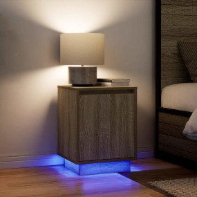 Bedside Cabinet Set of 2 Sonoma Oak Engineered Wood