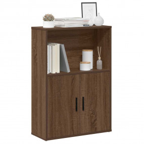 Bookcase Brown Oak Engineered Wood 23.6 x 9.4 x 33.5 in...