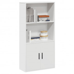 Bookcase White Engineered wood Medium Bookcase Rectangu...