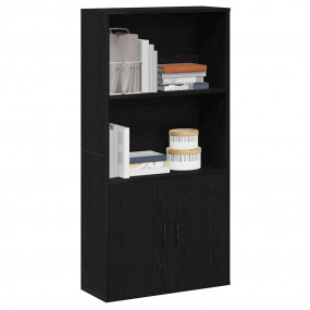 Bookcase Black Oak Engineered Wood Medium Bookcase Rect...