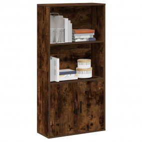 Bookcase Smoked Oak Engineered Wood Compact Bookcase