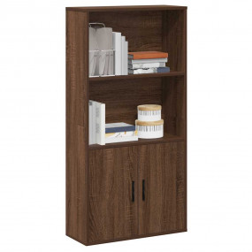 Bookcase Brown Oak Engineered wood Medium Storage Cabin...