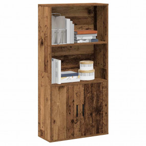 Bookcase Old Wood Engineered Wood Medium Bookcase Recta...