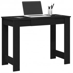 Desk Black Engineered wood Standard Desk Rectangular Mo...