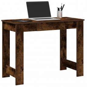Desk Smoked Oak Engineered Wood 39.4x17.7x29.5 in Desk