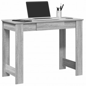 Desk Grey Sonoma Engineered Wood Medium Desk Rectangula...