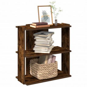 Bookcase Smoked Oak Engineered Wood Small Bookcase Rect...