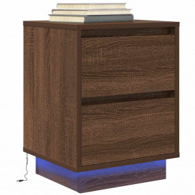 Bedside Cabinet Brown oak Engineered wood Medium Bedsid...